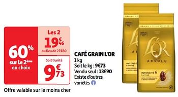 Promotions Café grain l`or - Douwe Egberts - Valide de 22/05/2024 à 27/05/2024 chez Auchan Ronq