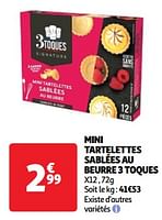 Promotions Mini tartelettes sablées au beurre 3 toques - 3 TOQUES - Valide de 22/05/2024 à 27/05/2024 chez Auchan Ronq