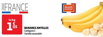 Promotions Bananes antilles - Produit Maison - Auchan Ronq - Valide de 22/05/2024 à 26/05/2024 chez Auchan Ronq