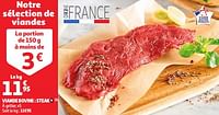 Promotions Viande bovine steak - Produit Maison - Auchan Ronq - Valide de 22/05/2024 à 27/05/2024 chez Auchan Ronq
