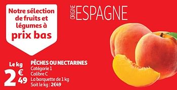 Promotions Pêches ou nectarines - Produit Maison - Auchan Ronq - Valide de 22/05/2024 à 26/05/2024 chez Auchan Ronq