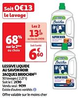 Promotions Lessive liquide au savon noir jacques briochin - Briochin - Valide de 22/05/2024 à 26/05/2024 chez Auchan Ronq