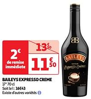 Promoties Baileys expresso creme - Baileys - Geldig van 22/05/2024 tot 27/05/2024 bij Auchan