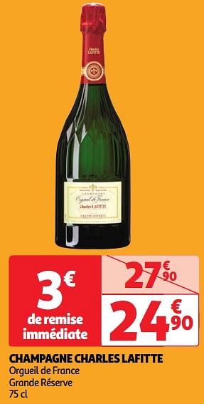 Promoties Champagne charles lafitte orgueil de france grande réserve - Champagne - Geldig van 22/05/2024 tot 27/05/2024 bij Auchan