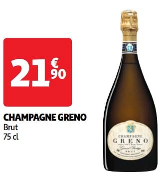 Promoties Champagne greno brut - Champagne - Geldig van 22/05/2024 tot 27/05/2024 bij Auchan