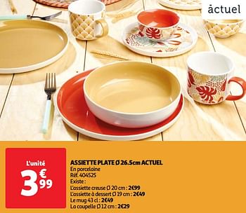 Promoties Assiette plate actuel - Huismerk - Auchan - Geldig van 22/05/2024 tot 27/05/2024 bij Auchan