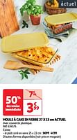 Promoties Moule à cake en verre actuel - Huismerk - Auchan - Geldig van 22/05/2024 tot 27/05/2024 bij Auchan