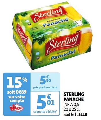 Promoties Sterling panache - Sterling - Geldig van 22/05/2024 tot 27/05/2024 bij Auchan