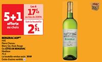 Promoties Bergerac aop hve pierre chanau blanc sec, rosé, rouge - Witte wijnen - Geldig van 22/05/2024 tot 26/05/2024 bij Auchan