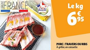 Promoties Porc travers ou ribs - Huismerk - Auchan - Geldig van 22/05/2024 tot 27/05/2024 bij Auchan