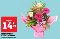 Promotions Composition de fleurs colombine - Produit Maison - Auchan Ronq - Valide de 22/05/2024 à 27/05/2024 chez Auchan Ronq