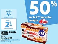 Promoties Nutella b-ready ferrero - Ferrero - Geldig van 22/05/2024 tot 27/05/2024 bij Auchan