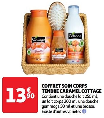 Promoties Coffret soin corps tendre caramel cottage - Cottage - Geldig van 22/05/2024 tot 27/05/2024 bij Auchan