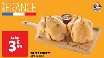 Promoties Lot de 2 poulets - Huismerk - Auchan - Geldig van 22/05/2024 tot 27/05/2024 bij Auchan