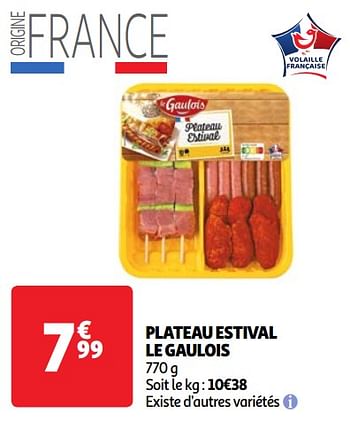 Promoties Plateau estival le gaulois - Le Gaulois - Geldig van 22/05/2024 tot 27/05/2024 bij Auchan