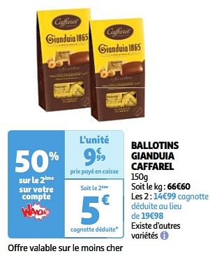Promoties Ballotins gianduia caffarel - Caffarel - Geldig van 22/05/2024 tot 27/05/2024 bij Auchan