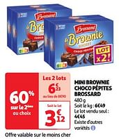 Promoties Mini brownie choco pépites brossard - Brossard - Geldig van 22/05/2024 tot 27/05/2024 bij Auchan