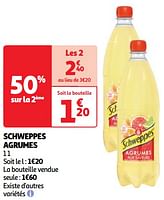 Promoties Schweppes agrumes - Schweppes - Geldig van 22/05/2024 tot 27/05/2024 bij Auchan