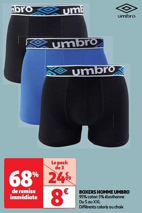 Promoties Boxers homme umbro - Umbro - Geldig van 22/05/2024 tot 27/05/2024 bij Auchan