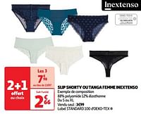 Promoties Slip shorty ou tanga femme inextenso - Inextenso - Geldig van 22/05/2024 tot 27/05/2024 bij Auchan