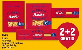 Promoties Pasta barilla al bronzo - Barilla - Geldig van 23/05/2024 tot 29/05/2024 bij Delhaize