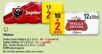 Promoties Pilsbier stella artois - Stella Artois - Geldig van 23/05/2024 tot 29/05/2024 bij Delhaize