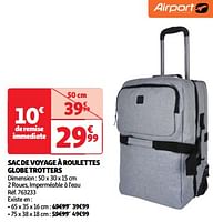 Promoties Sac de voyage à roulettes globe trotters - Airport - Geldig van 22/05/2024 tot 27/05/2024 bij Auchan