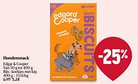Promoties Hondensnack edgar + cooper koekjes met kip - Edgard & Cooper - Geldig van 23/05/2024 tot 29/05/2024 bij Delhaize