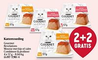Promoties Kattenvoeding gourmet revelations mousse met kip of zalm - Purina - Geldig van 23/05/2024 tot 29/05/2024 bij Delhaize