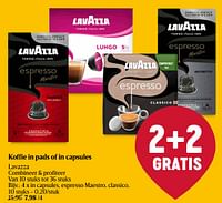 Promoties Koffie in capsules espresso maestro classico - Lavazza - Geldig van 23/05/2024 tot 29/05/2024 bij Delhaize