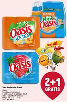 Promoties Niet-bruisende drank oasis aardbei-framboos - Oasis - Geldig van 23/05/2024 tot 29/05/2024 bij Delhaize