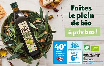 Promotions Huile d`olive extra vierge auchan bio - Produit Maison - Auchan Ronq - Valide de 22/05/2024 à 03/06/2024 chez Auchan Ronq