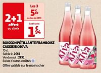 Promoties Boisson pétillante framboise cassis bio kiva - Kiva - Geldig van 22/05/2024 tot 03/06/2024 bij Auchan