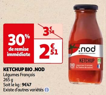 Promoties Ketchup bio .nod - .Nod - Geldig van 22/05/2024 tot 03/06/2024 bij Auchan