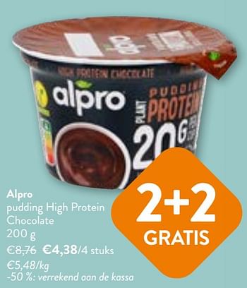 Promoties Alpro pudding high protein chocolate - Alpro - Geldig van 22/05/2024 tot 04/06/2024 bij OKay
