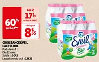 Promoties Croissance éveil lactel bio - Lactel - Geldig van 22/05/2024 tot 03/06/2024 bij Auchan