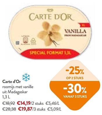 Promotions Carte d’or roomijs met vanille - Ola - Valide de 22/05/2024 à 04/06/2024 chez OKay