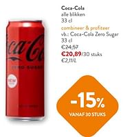 Promoties Coca-cola zero sugar - Coca Cola - Geldig van 22/05/2024 tot 04/06/2024 bij OKay