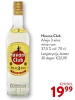 Promoties Havana club añejo 3 años witte rum - Havana club - Geldig van 22/05/2024 tot 04/06/2024 bij OKay