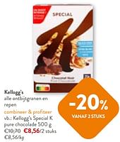 Promoties Kellogg’s special k pure chocolade - Kellogg's - Geldig van 22/05/2024 tot 04/06/2024 bij OKay