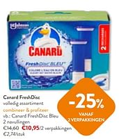 Promoties Canard freshdisc bleu - Canard WC - Geldig van 22/05/2024 tot 04/06/2024 bij OKay