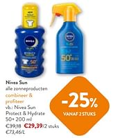 Promoties Nivea sun protect + hydrate - Nivea - Geldig van 22/05/2024 tot 04/06/2024 bij OKay