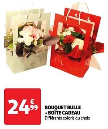 Promotions Bouquet bulle + boîte cadeau - Produit Maison - Auchan Ronq - Valide de 22/05/2024 à 27/05/2024 chez Auchan Ronq