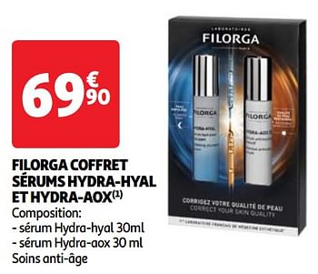 Promotions Filorga coffret sérums hydra-hyal et hydra-aox - Filorga - Valide de 22/05/2024 à 27/05/2024 chez Auchan Ronq