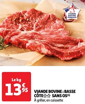 Promotions Viande bovine basse côte sans os - Produit Maison - Auchan Ronq - Valide de 22/05/2024 à 27/05/2024 chez Auchan Ronq