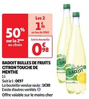 Promotions Badoit bulles de fruits citron touche de menthe - Badoit - Valide de 22/05/2024 à 27/05/2024 chez Auchan Ronq