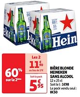 Promotions Bière blonde heineken sans alcool - Heineken - Valide de 22/05/2024 à 27/05/2024 chez Auchan Ronq