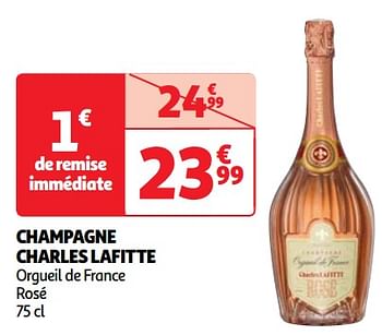 Promotions Champagne charles lafitte orgueil de france rosé - Champagne - Valide de 22/05/2024 à 27/05/2024 chez Auchan Ronq