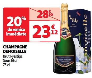 Promotions Champagne demoiselle brut prestige sous étui - Champagne - Valide de 22/05/2024 à 27/05/2024 chez Auchan Ronq