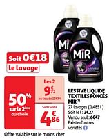 Promotions Lessive liquide textiles foncés mir - Mir - Valide de 22/05/2024 à 27/05/2024 chez Auchan Ronq